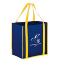 Two-Tone Heavy Duty Non-Woven Grocery Bag w/Insert (12"x8"x13") - Screen Print